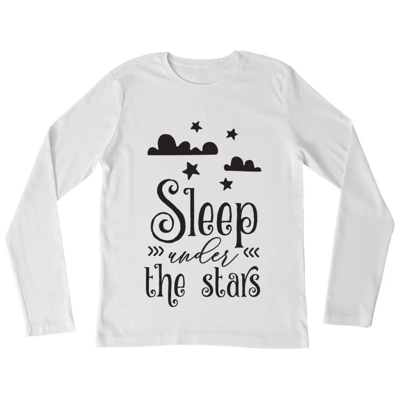 Dormir sous les étoiles Femme Manches Longues T-Shirt