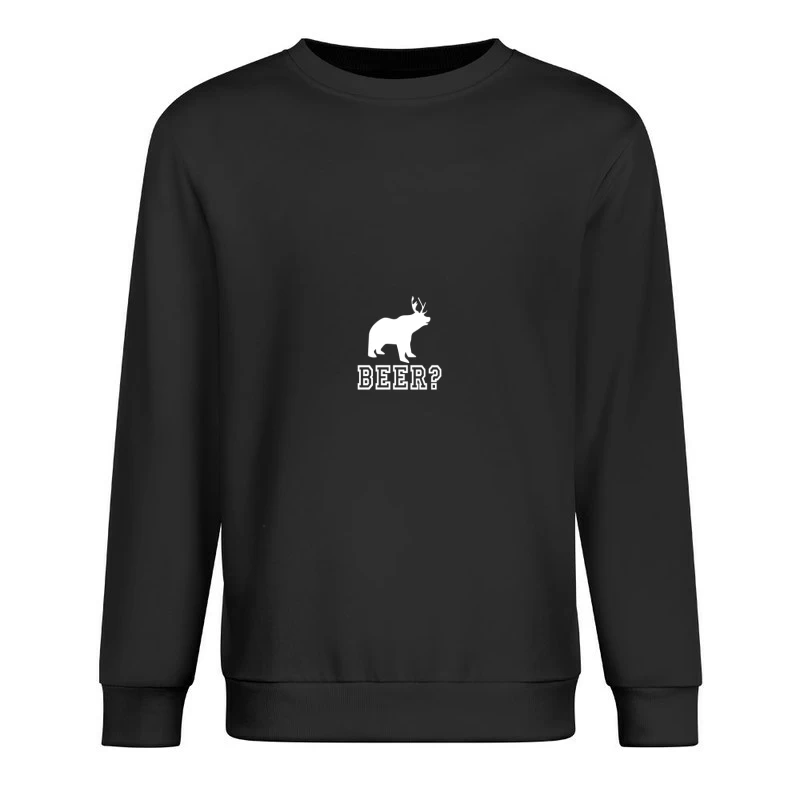 Illustration d'un ours avec des bois Homme Sweat-shirt à enfiler