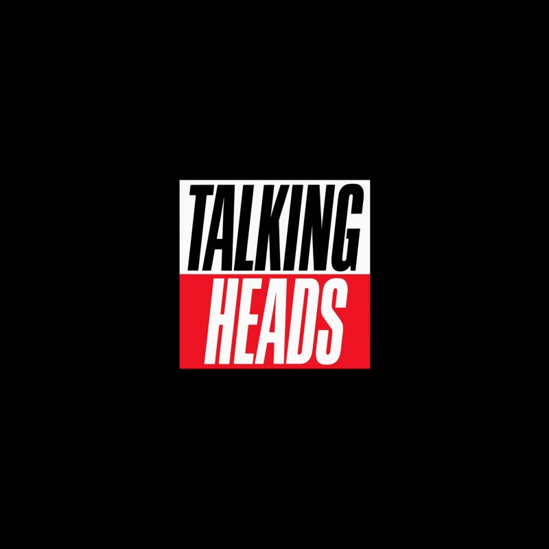 Talking Heads Classic Band Logo Design in Black and Red Typography iPhone Case