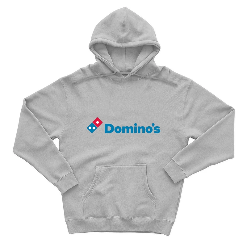 Domino's Pizza Corporate Logo in Blue and Red Male Pullover Hoodie