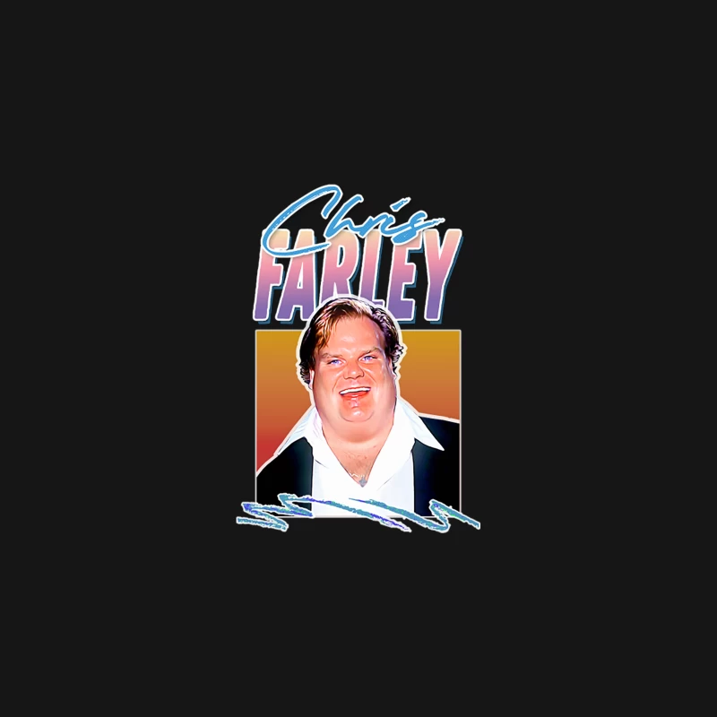 Chris Farley  Retro Film Fan Aesthetic Design Desk Mat