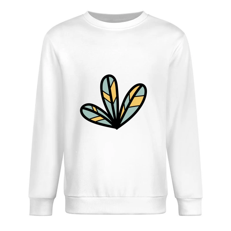 Motif géométrique de feuilles colorées Homme Sweat-shirt à enfiler