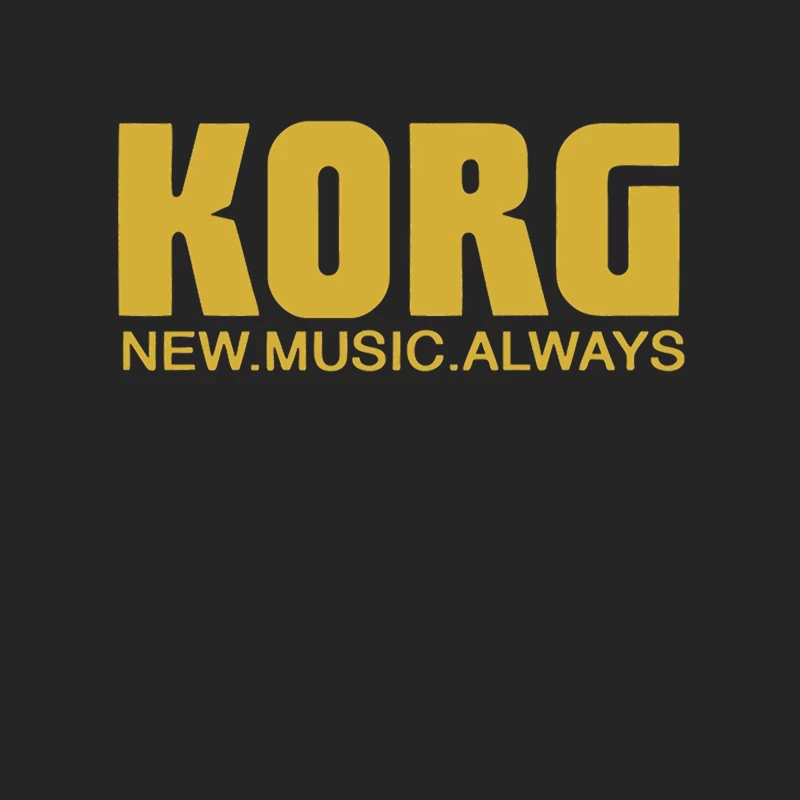 Korg Music Equipment Brand Logo in Yellow Male Pullover Sweatshirt