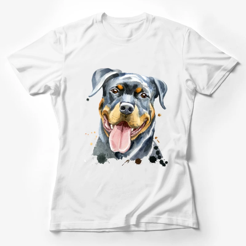 Portrait artistique de Rottweiler Femme T-Shirt