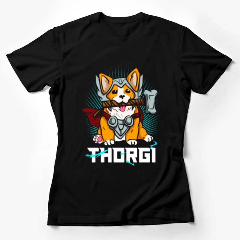 Thorgi: Chien Corgi Superhéros Femme T-Shirt
