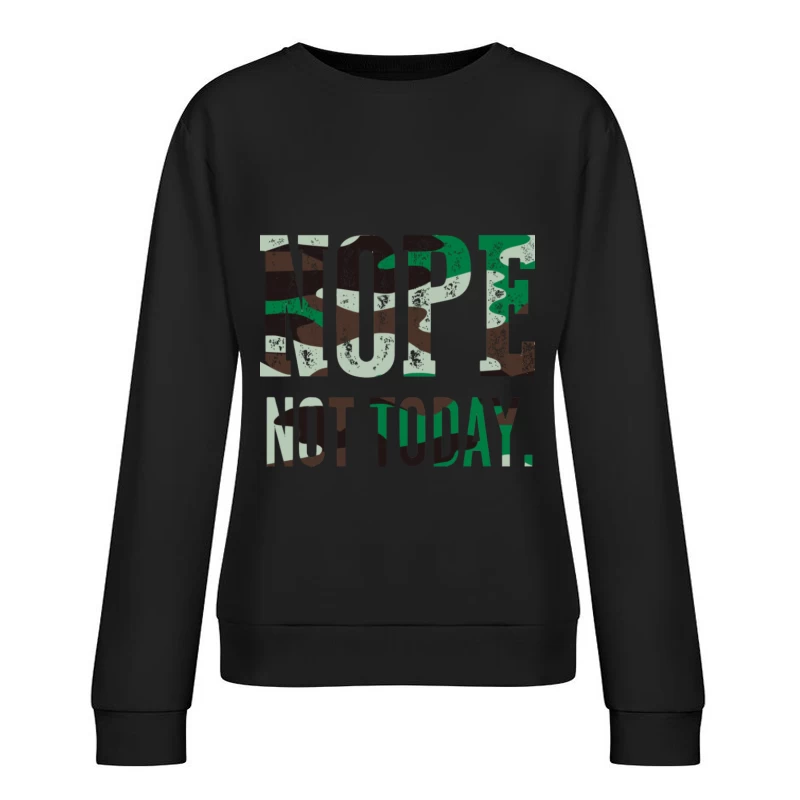 Camouflage Nein Statement Damen Pullover Sweatshirt