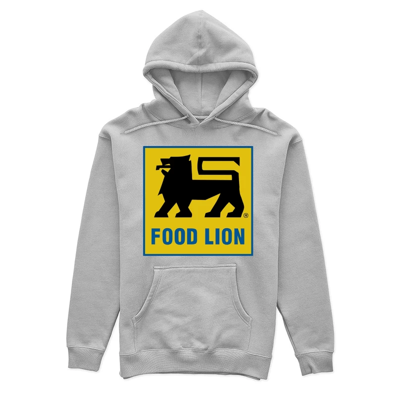 Food Lion Supermarket Chain Logo with Black Lion on Yellow Background Female Pullover Hoodie