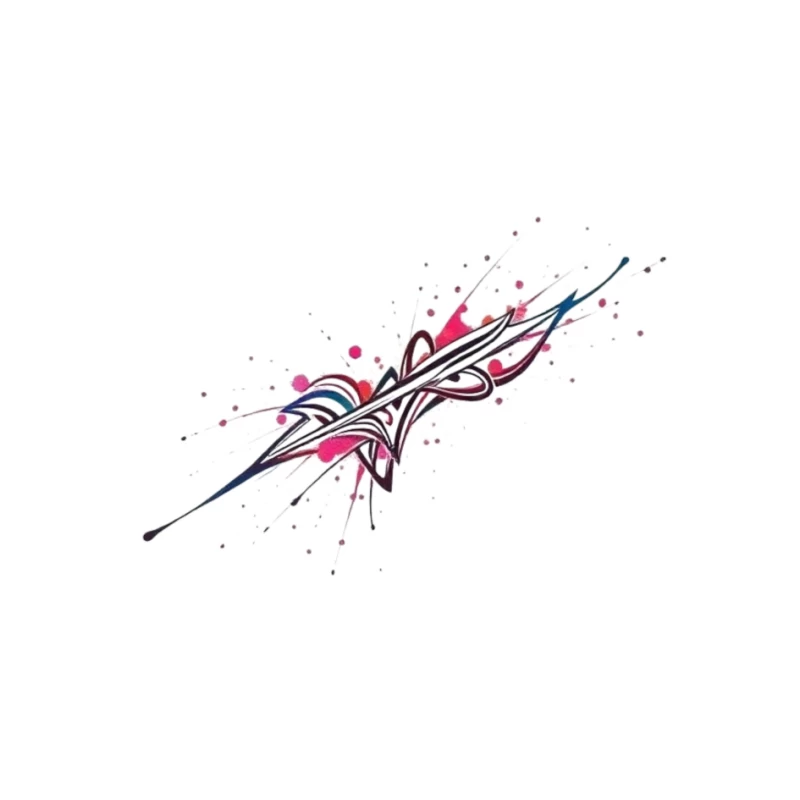 Abstract Colorful Splash Design Pin