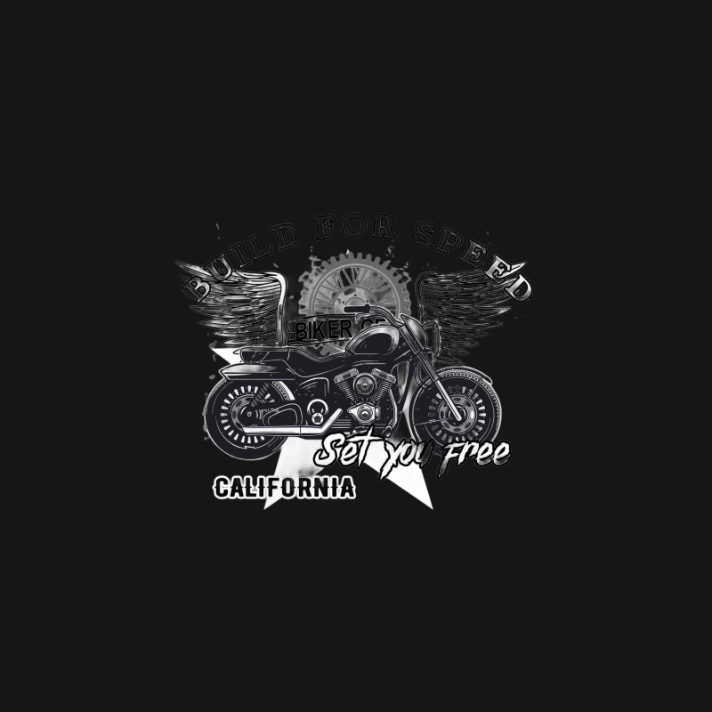 Schnelle Fahrt Motorraddesign in Kalifornien Damen T-Shirt