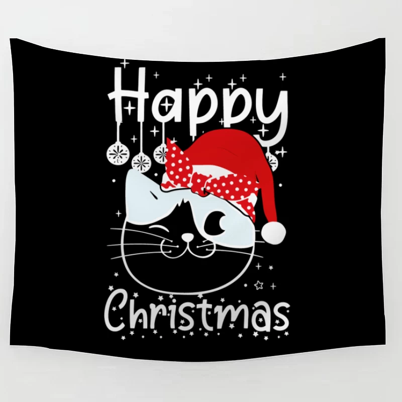 The Festive Feline Cheer Tapestry