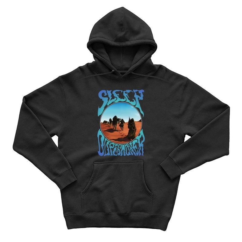 Desert Caravan Through Psychedelic Portal Male Pullover Hoodie