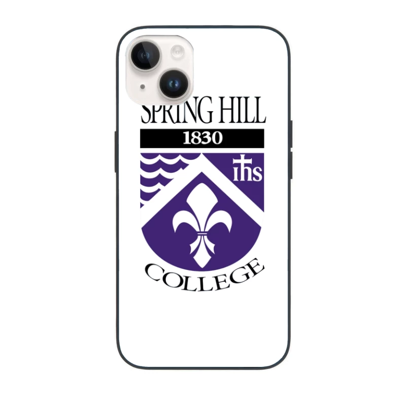 Spring Hill College Historic Shield Logo with Religious Symbolism (Est. 1830) iPhone Case