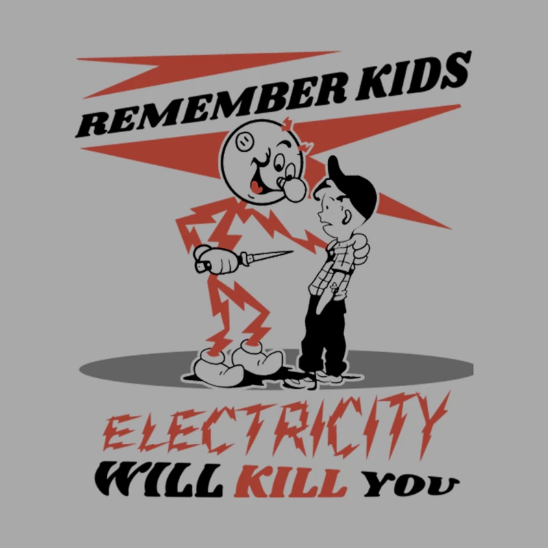 CIPS Vintage Ad - Electricity will kill you Male Pullover Hoodie