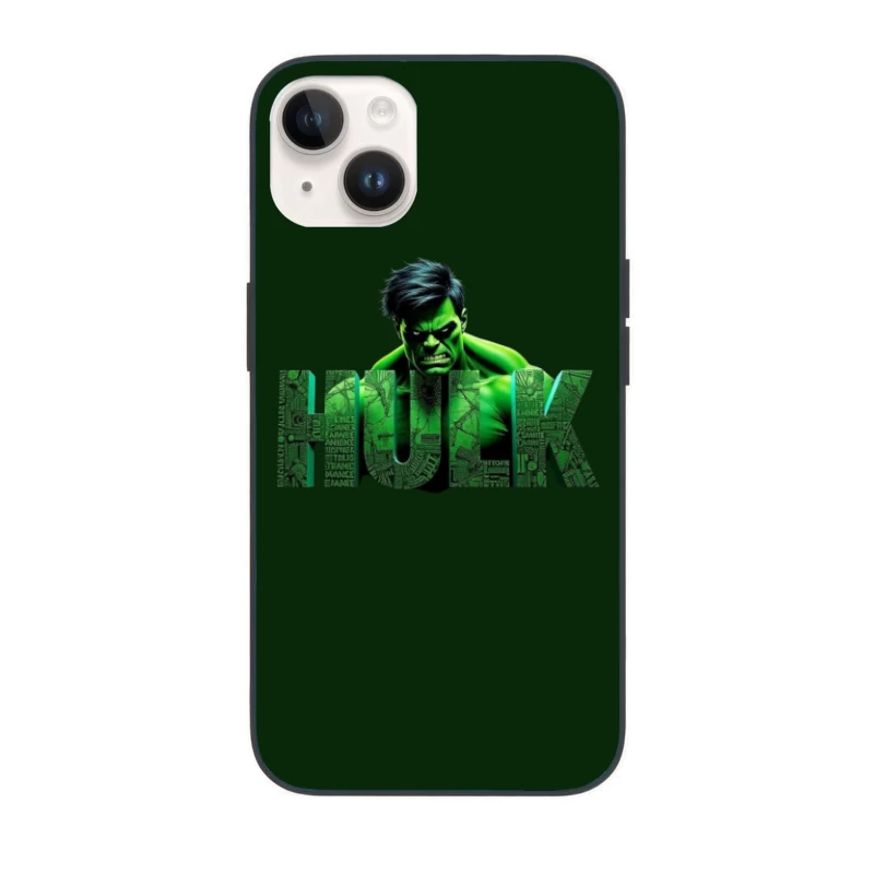 The Incredible Hulk Typographic Character Art iPhone Case