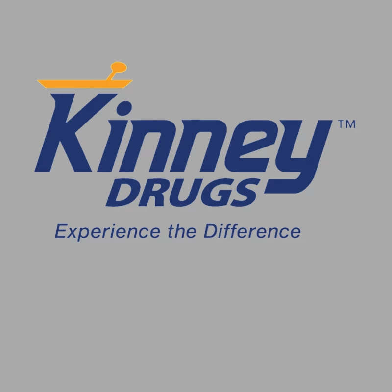 Kinney Drugs Pharmacy Logo with Blue Text and Orange Accent Male Pullover Hoodie