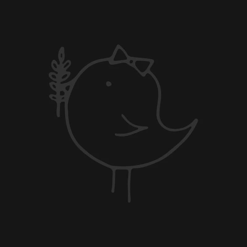 Oiseau stylisé avec un ruban Femme T-Shirt