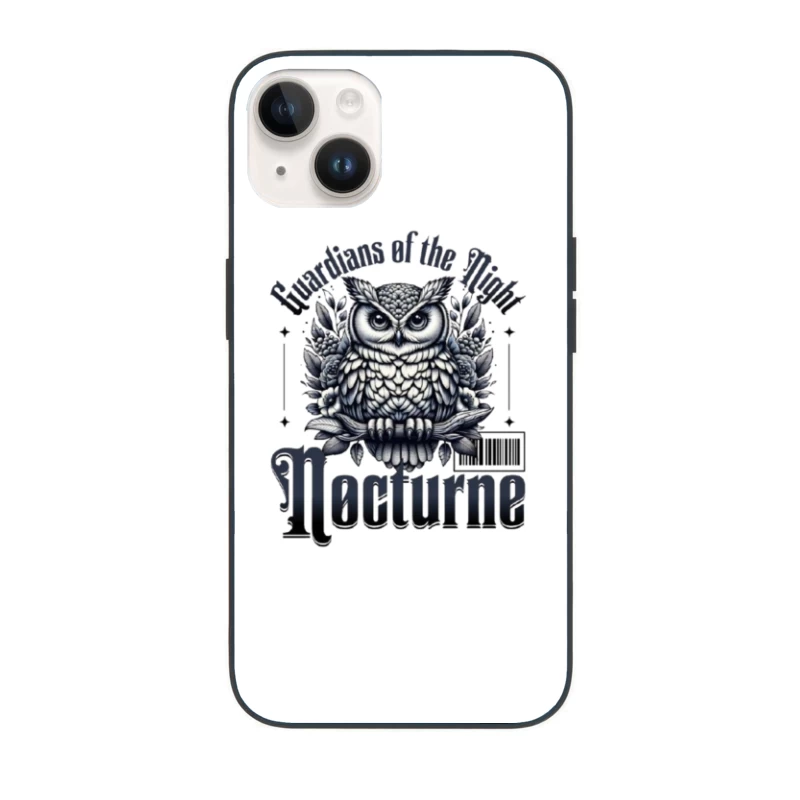 Gothic Night Guardian Owl Vintage Illustration iPhone Case