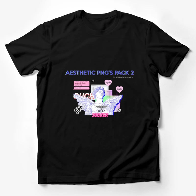 Ästhetische Grafik mit antiker Statue und modernen Elementen Herren T-Shirt