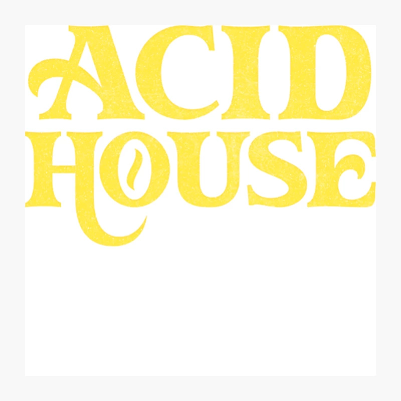 Acid House  80s House Music Typography Design Pin