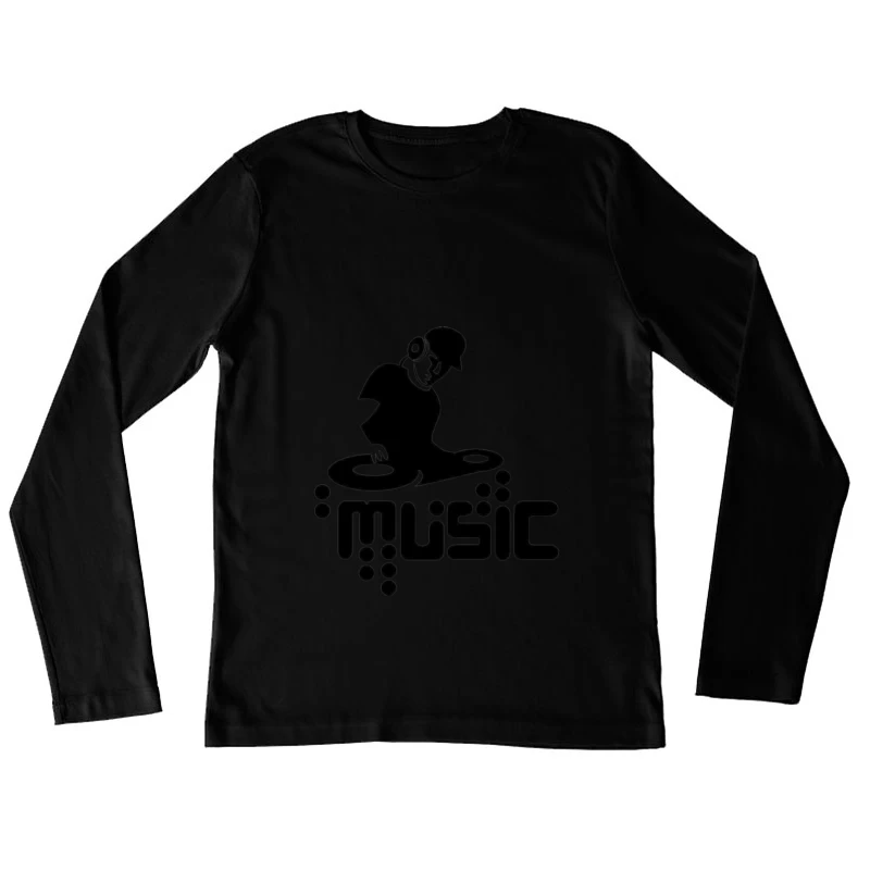 DJ Music Logo Female Long Sleeve T-Shirt