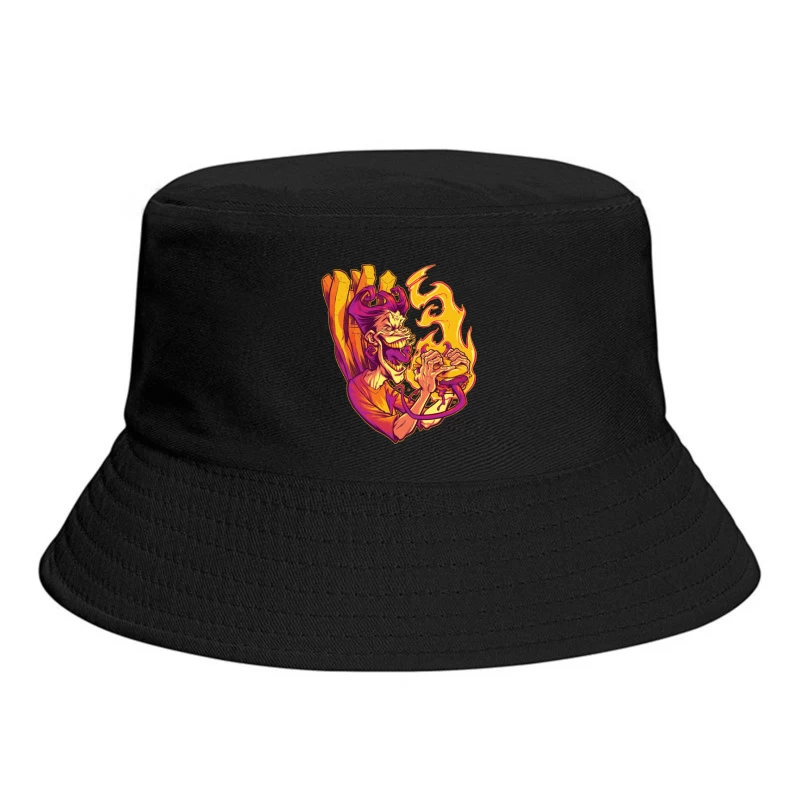 Flaming Burger Delight Bucket Hat