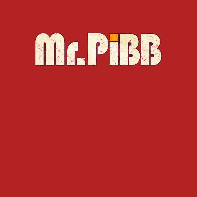 Retro Mr Pibb Soda Typography with Distressed Effect Female T-Shirt