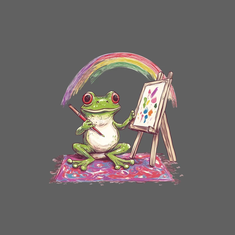 Artistic Frog Painting Rainbow Masterpiece Male Tank Top
