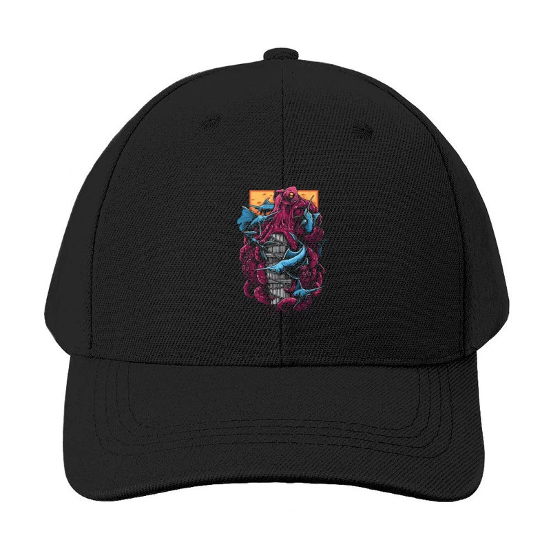 The Crimson Kraken vs. Blue Marlin Baseball Cap