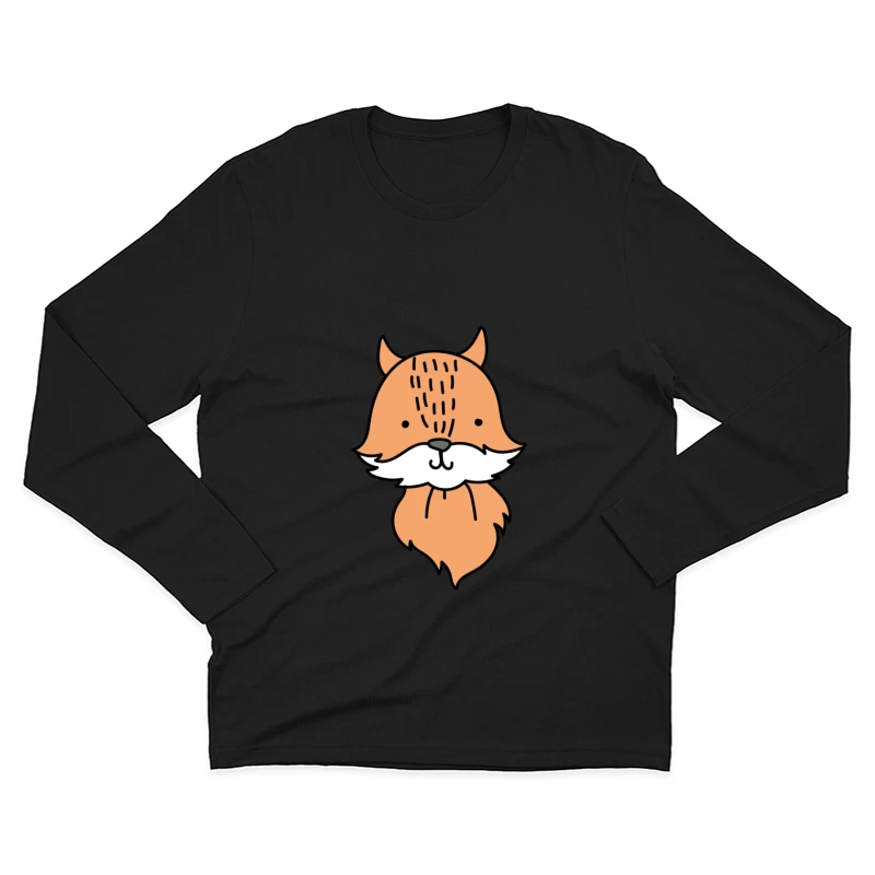 Illustration adorable de renard Homme Manches Longues T-Shirt