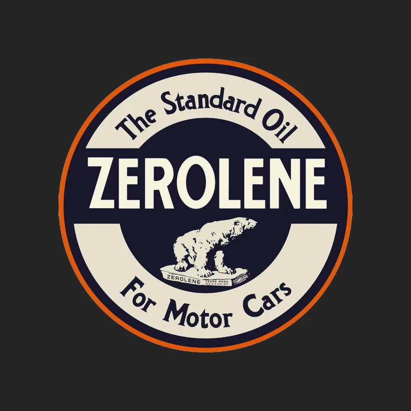 Vintage Standard Oil Zerolene Motor Car Advertisement with Polar Bear Logo Female Pullover Sweatshirt