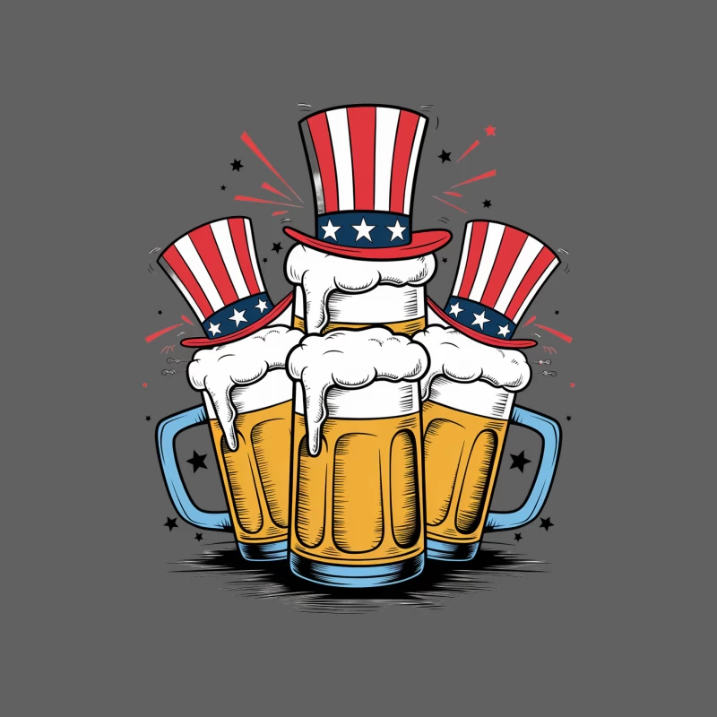 Patriotic American Beer Celebration for Independence Day Male Tank Top