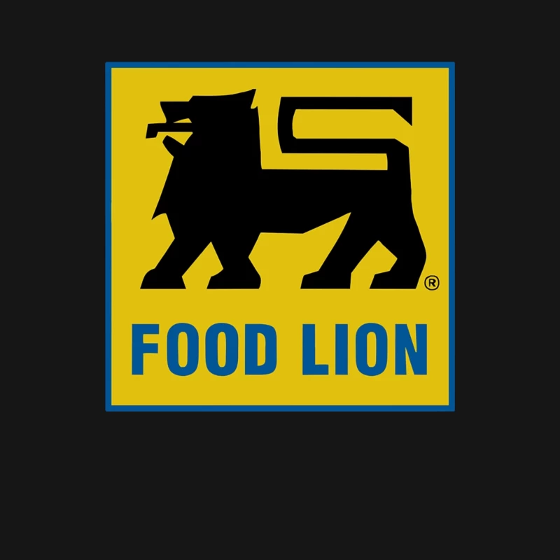 Food Lion Supermarket Chain Logo with Black Lion on Yellow Background Male Long Sleeve T-Shirt