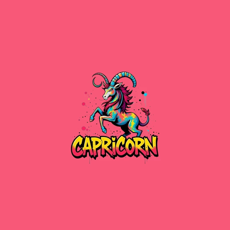 Vibrant Capricorn Zodiac Art Desk Mat
