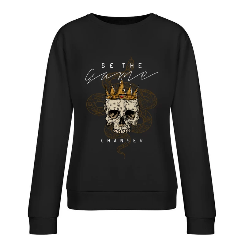 Crâne Couronné: Changeur de Jeu Femme Sweat-shirt à enfiler