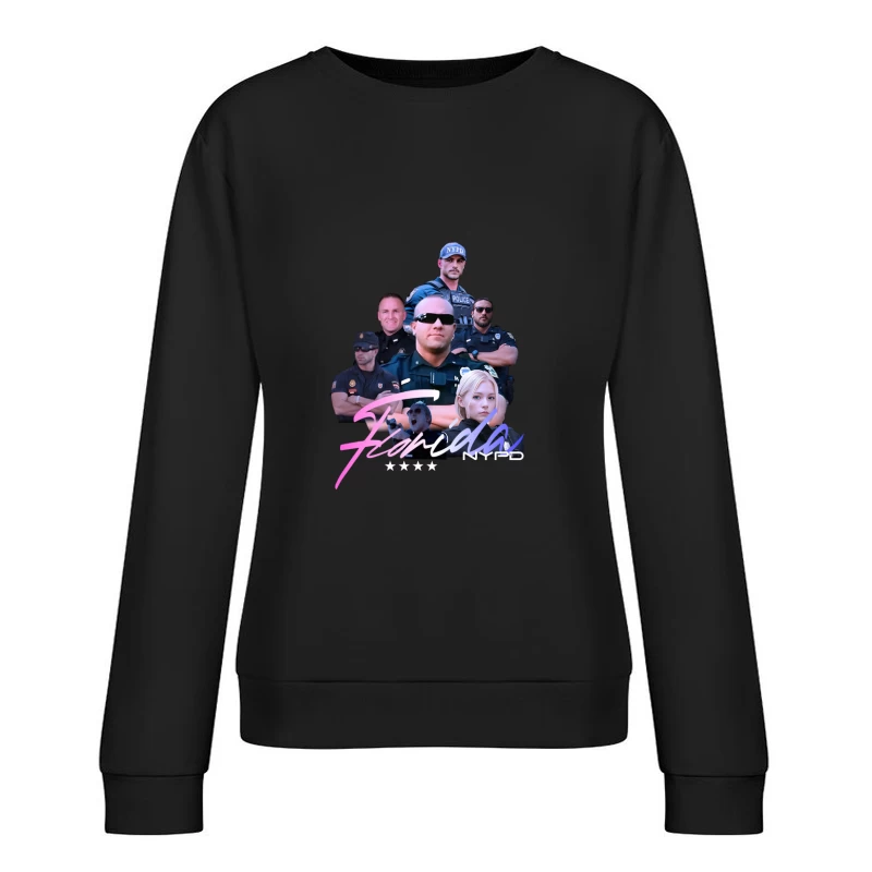 Gruppe von Polizisten mit Schriftzug Damen Pullover Sweatshirt