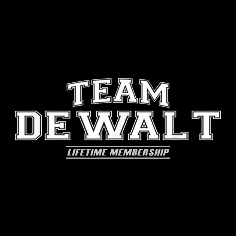 Team DeWalt Lifetime Membership Logo Design Mouse Pad