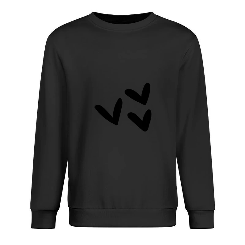Motif de Coeurs Noirs Homme Sweat-shirt à enfiler