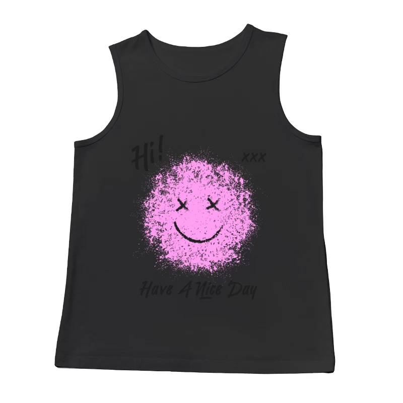 Rosa Smile mit Botschaft Herren Tanktops