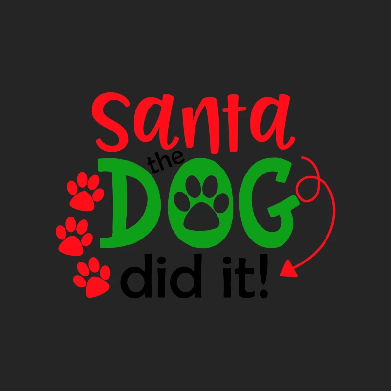 Inscription amusante sur le chien et le Père Noël Homme Sweat-shirt à enfiler
