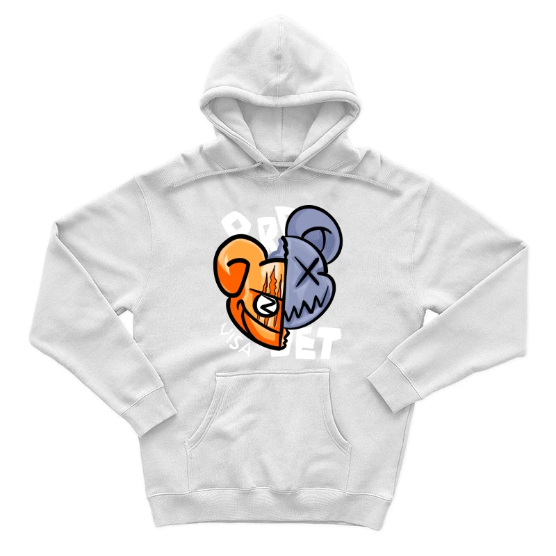Kreatives Bären-Masken-Design Herren Pullover Hoodie