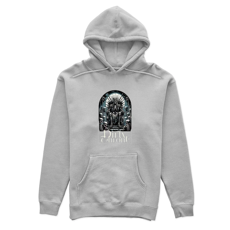 Gothic Skeleton King on Skull Throne Female Pullover Hoodie