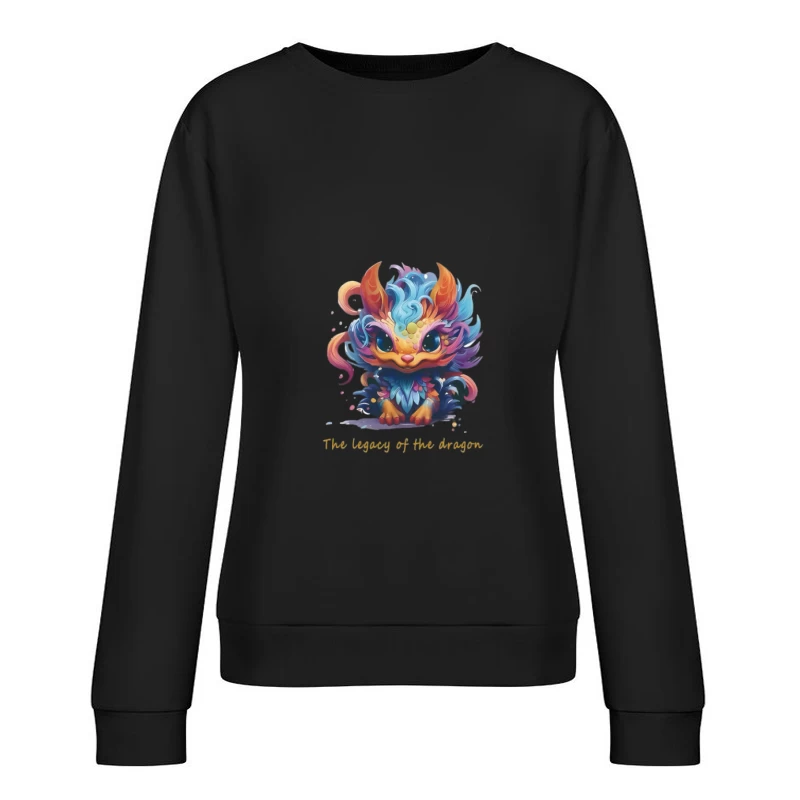 Das Erbe des Drachens: Fantasie und Farben Damen Pullover Sweatshirt