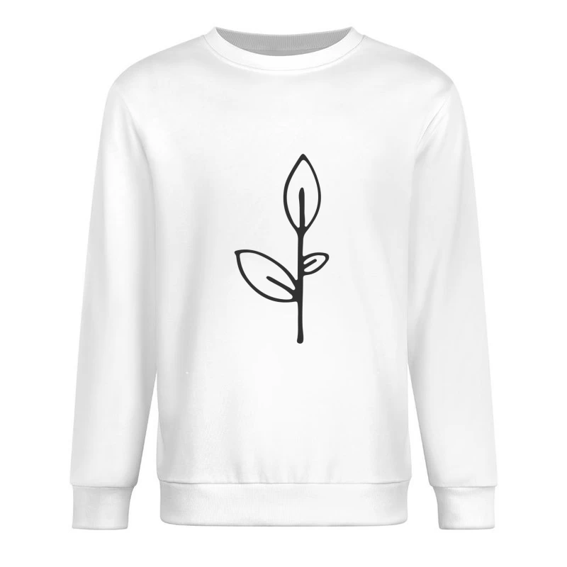 Illustration de feuille minimaliste Homme Sweat-shirt à enfiler