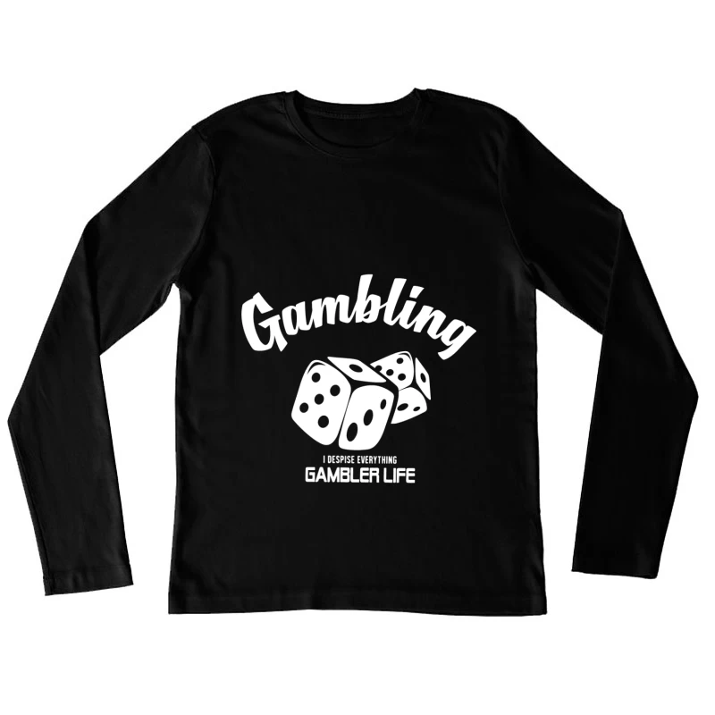 Würfel und Glücksspiel Design Damen Langarm T-Shirt