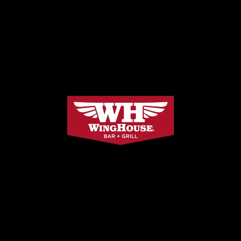 WingHouse Bar & Grill Restaurant Logo with Wings Design iPhone Case