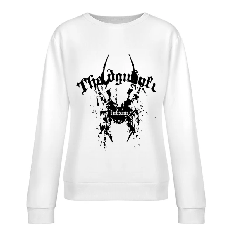 Schwarzmetall-Bandlogo mit mystischen Elementen Damen Pullover Sweatshirt