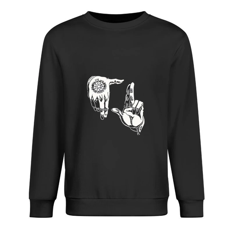 Gestes Mystiques avec Symboles Homme Sweat-shirt à enfiler