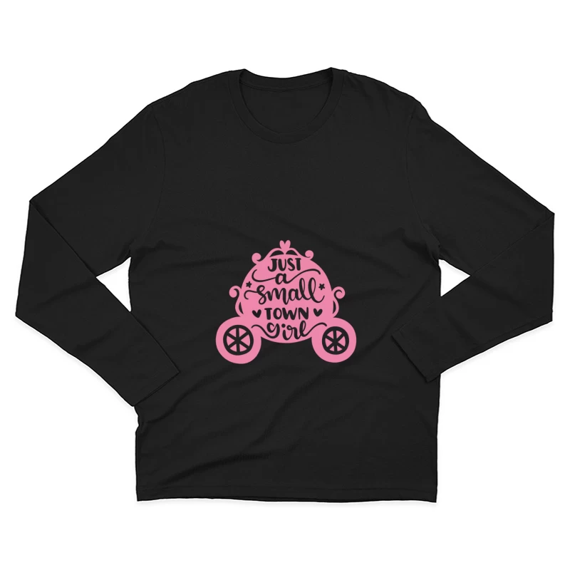 Citrouille rose avec texte Homme Manches Longues T-Shirt