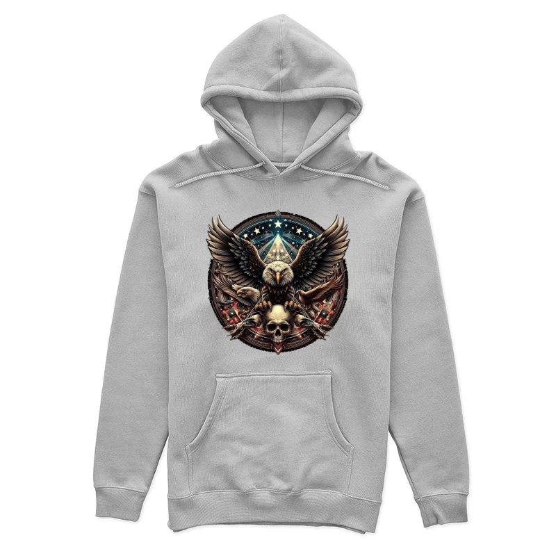 Eagle and Skull Symbolism in Fantasy Art Female Pullover Hoodie