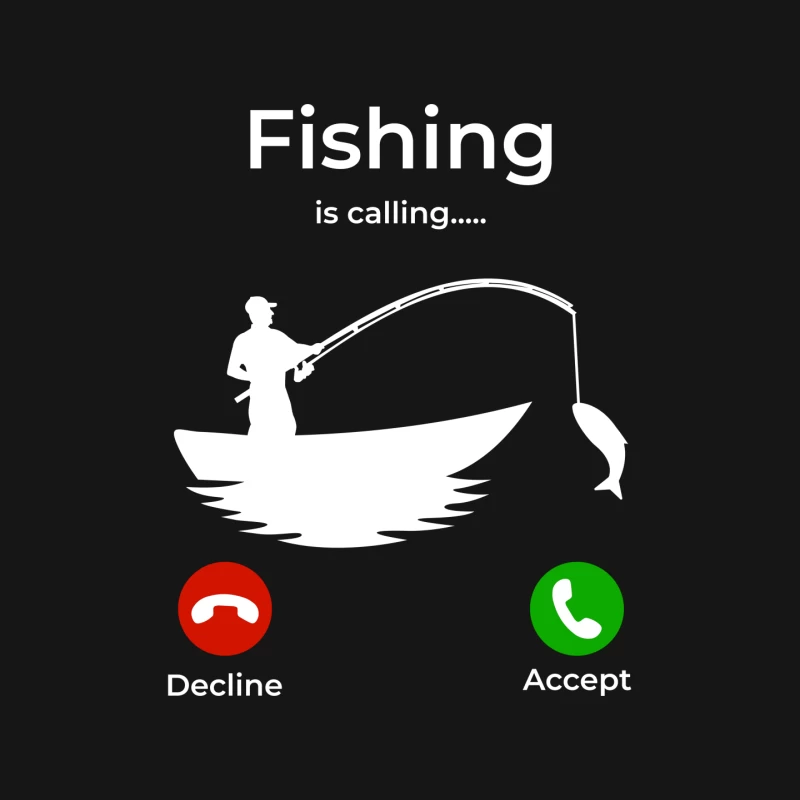 Fishing Is Calling Humor Phone Screen Funny Mouse Pad
